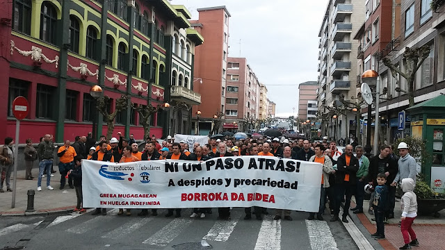 protesta de trabajadores de Productos Tubulares