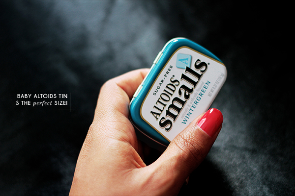 DIY butter balm in altoids can