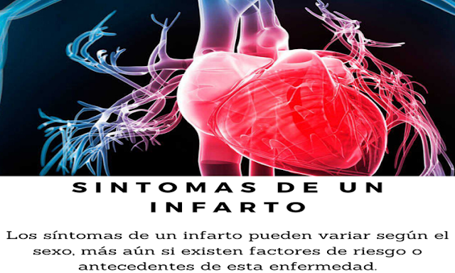 Los síntomas de un infarto pueden variar dependiendo el genero, factores de riesgo y antecedes familiares.