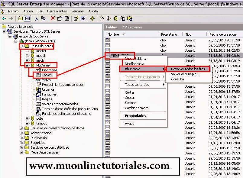 Ingreso a la tabla del sql server