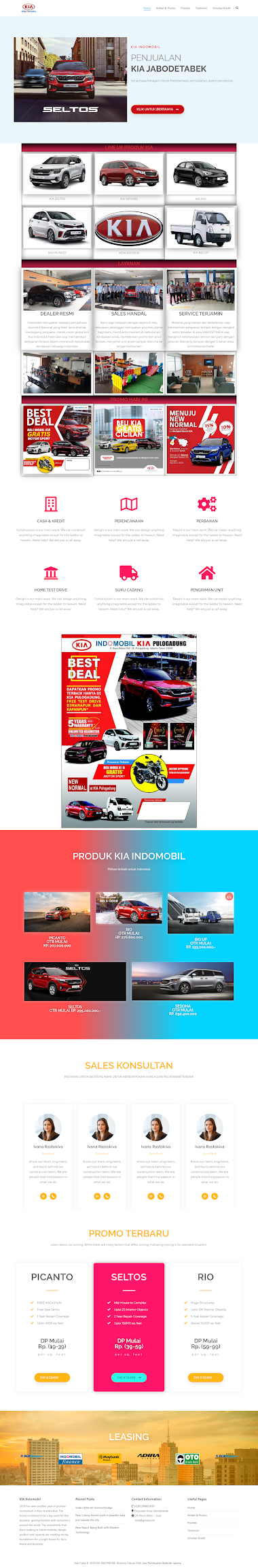 Website Sales Mobil Kia Jakarta