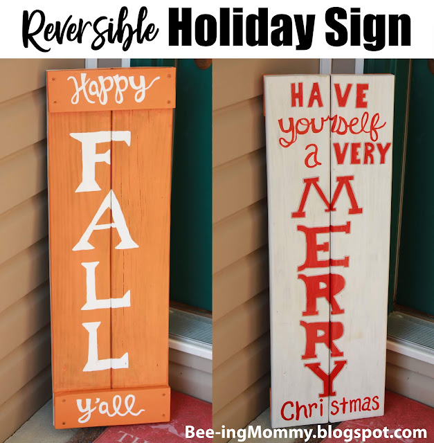 Happy Fall Y'all / Merry Christmas Reversible Welcome Sign, reversible sign, holiday sign, outdoor sign, wood sign, Happy Fall sign, Happy Fall wood sign, DIY Happy Fall sign, Happy Fall Y'all sign, Happy Fall Y'all wood sign, DIY Happy Fall Y'all sign, Happy Fall reversible sign, Merry Christmas sign, Merry Christmas wood sign, Merry Christmas reversible sign, DIY Merry Christmas sign, DIY Merry Christmas reversible sign, Have yourself a very merry Christmas sign, Have yourself a very merry Christmas decor, Christmas decor, fall decor, Christmas outdoor decor, Have yourself a very merry Christmas outdoor decor, Have yourself a very merry Christmas, DIY Have yourself a very merry Christmas sign, Have yourself a very merry Christmas reversible sign, reversible wood sign, reversible holiday sign, DIY reversible holiday sign, handmade sign, repurposed wood project, pallet wood crafts, holiday decor, outside decor, outside decoration, reversible signs, home decor, Christmas, Fall, Thanksgiving, Christmas sign, Fall sign, Thanksgiving sign, sign tutorial, DIY wood sign, DIY wood sign tutorial