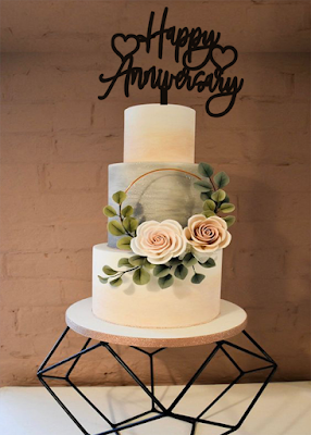 Happy Anniversary cake topper