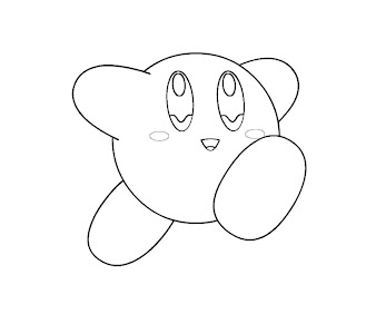 #25 Kirby Coloring Page
