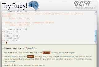 Imagen de un tutorial online de Ruby