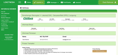 Tutorial Booking tiket Pesawat di Greai Loketnesia