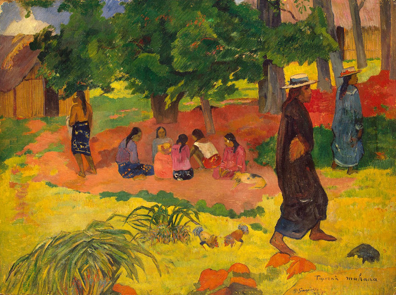 Taperaa Mahana by Paul Gauguin - Genre Paintings from Hermitage Museum