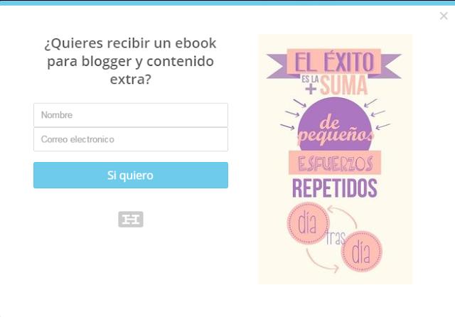 Como poner un pop up fácilmente para recoger email