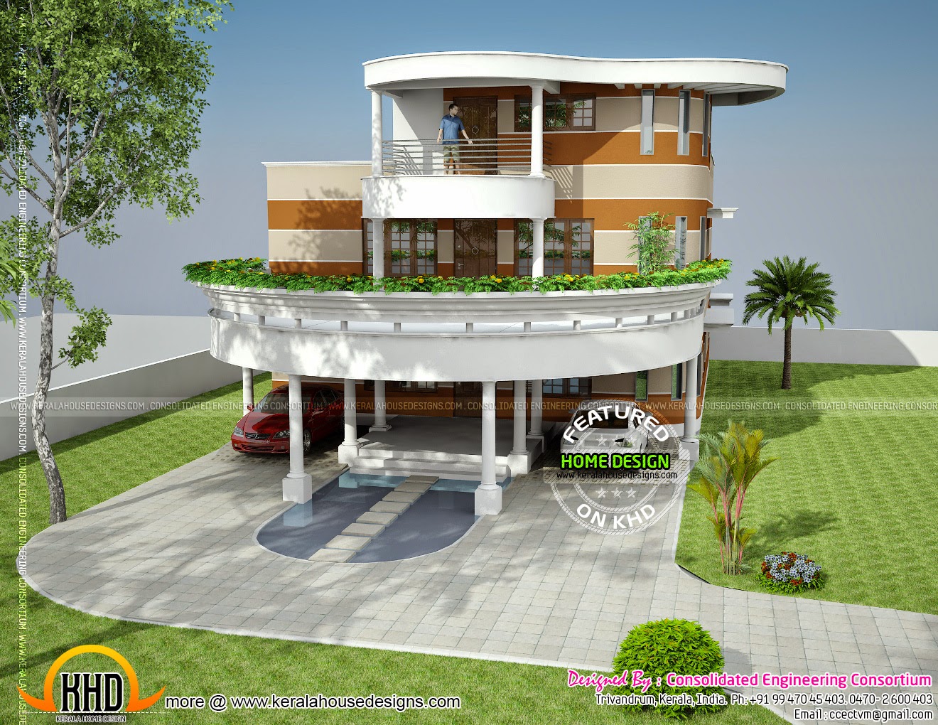 Unique house plan in Kerala  Kerala home design and floor plans