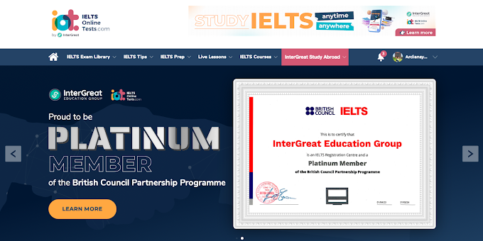 IELTS Online Test: Platinum Member of the British Council Partnership Programme