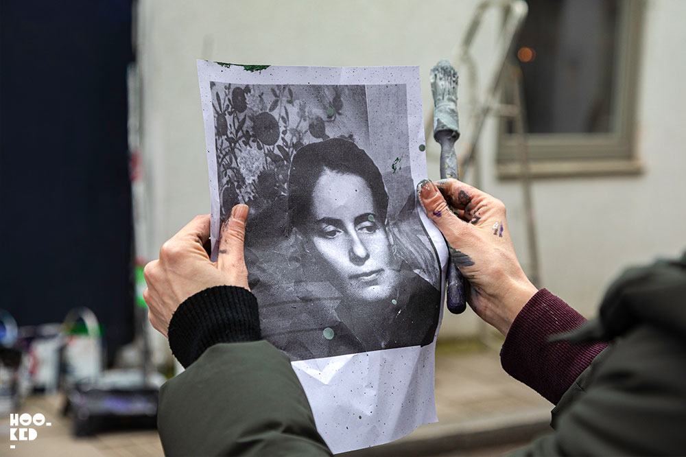 Mural of Gluck (Hannah Gluckstein) for LGBTQ+ History Month