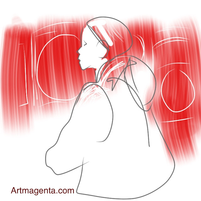 A Falling Star is a gesture drawing by Artmagenta