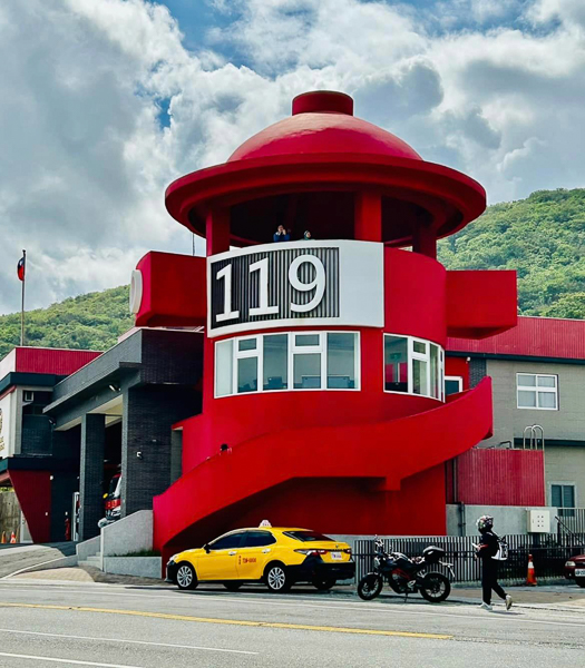 花蓮縣消防局第二大隊豐濱消防分隊巨大消防栓觀景台成為打卡景點