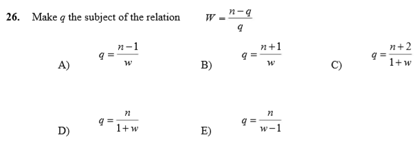 change of subject question