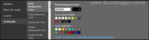 Fontes e Cores