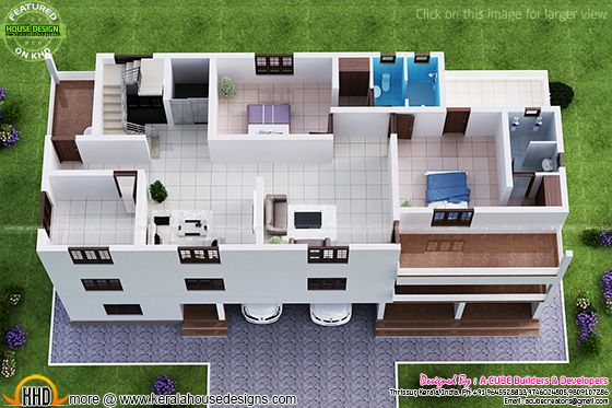 Second floor isometric view Second floor isometric view