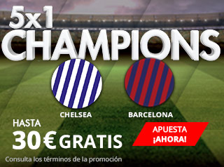 suertia promocion Chelsea vs Barcelona 20 febrero