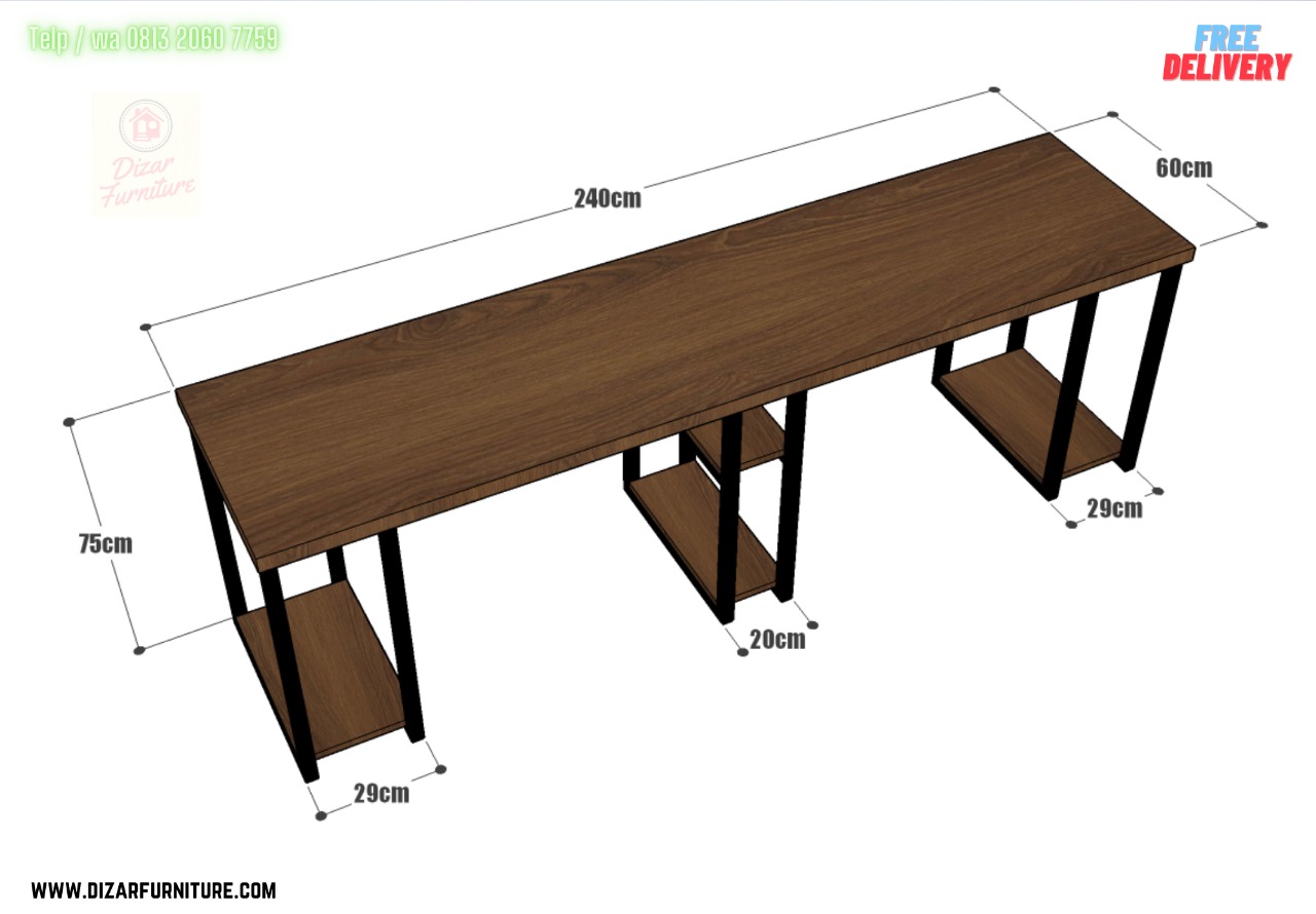 Meja komputer 2 orang