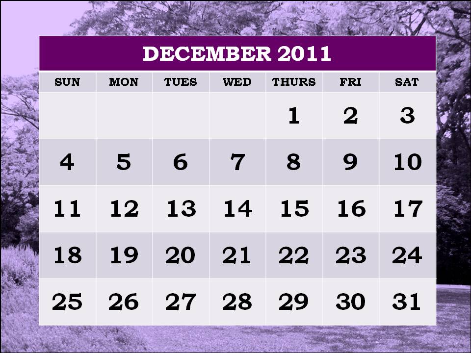 December 2011 Calendar. december calendar 2011.