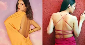 shehnaaz gill backless dress sexy back hot punjabi actress
