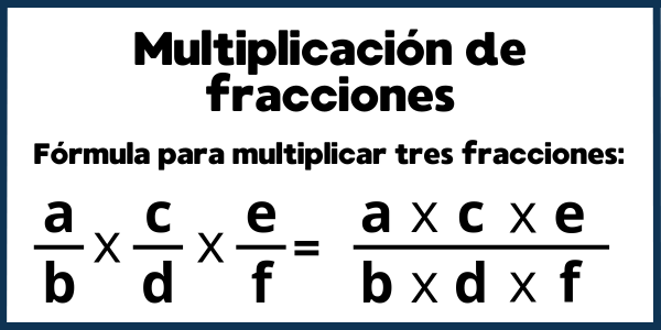 Multiplicación de tres fracciones