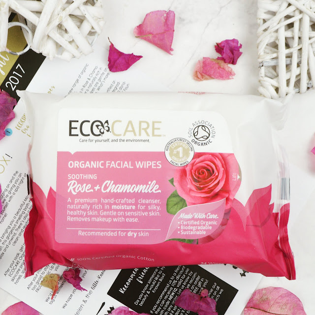 Lovelaughslipstick Blog - Little Known Box February 2017 Spa Night Beauty Subscription Box Review ECOCARE Organic Face Wipes