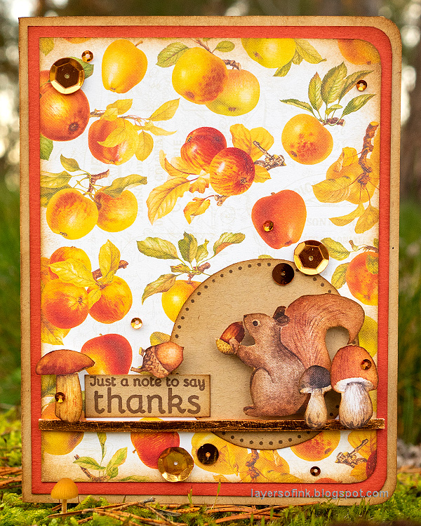 Layers of ink - Autumn Squirrel Card Tutorial by Anna-Karin Evaldsson. Made with the Simon Says Stamp November Cardkit.