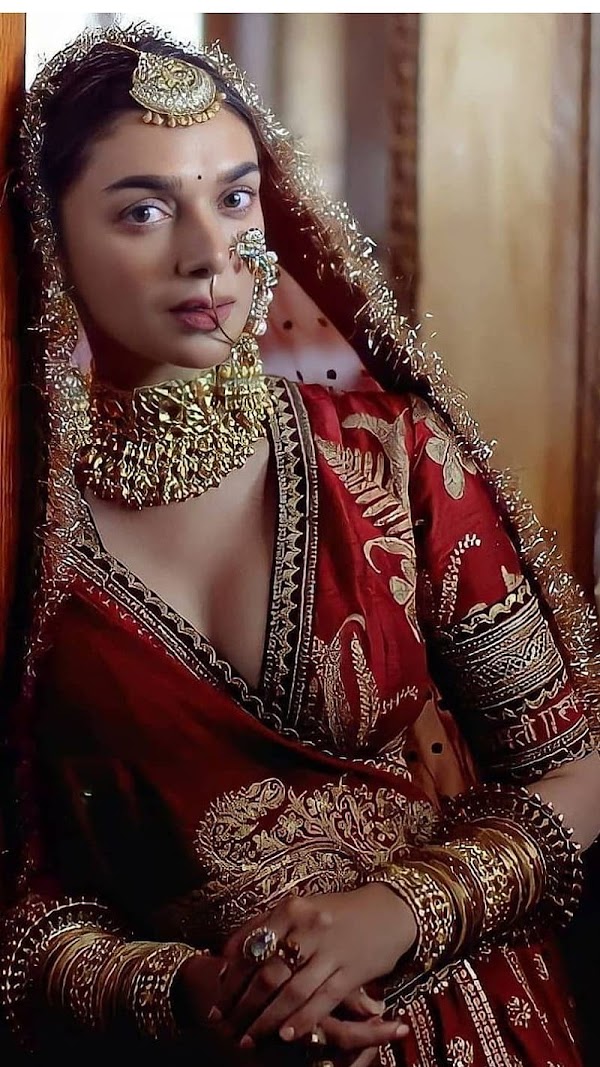 Aditi Rao Hydari saree cleavage bollywood actress