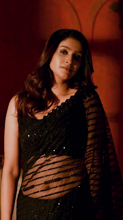 Tanya ravichandran in black transparent saree photoshoot