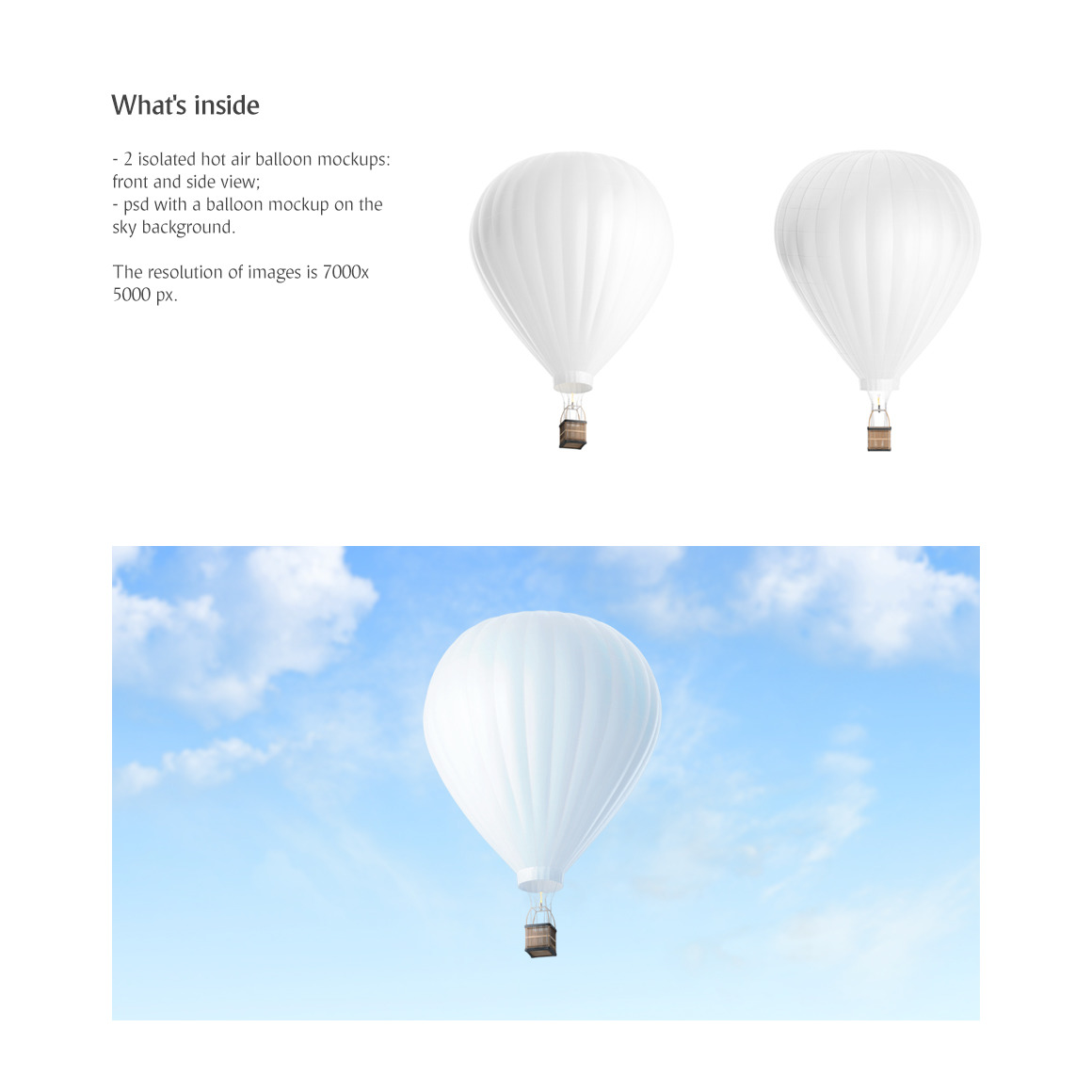 Download Hot Air Balloon Mockup