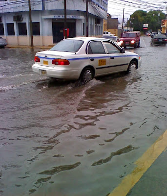 Flooded street, La Ceiba, Honduras