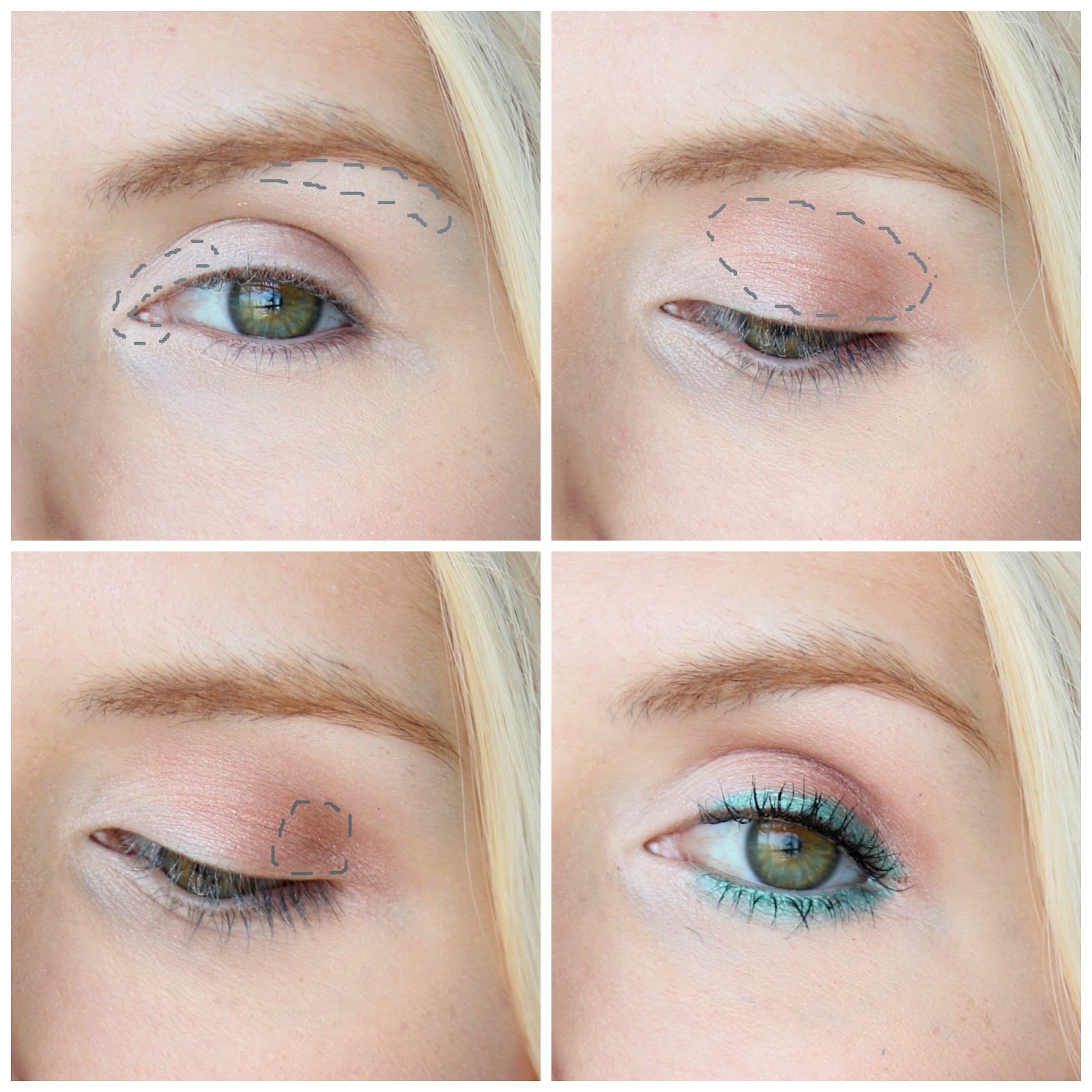 Simple and easy aqua eyeliner makeup tutorial