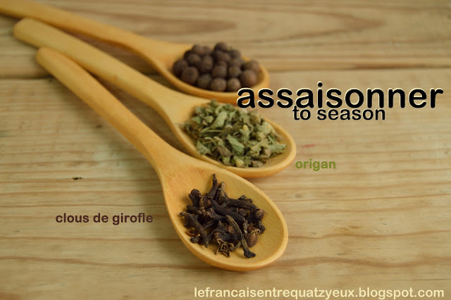 assaisonner season salt pepper french vocabulary cuisine