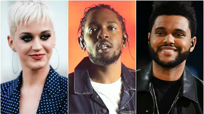 Kendrick Lamar, Katy Perry & The Weeknd Lead Nominations For MTV VMAs 2017 | See Full List