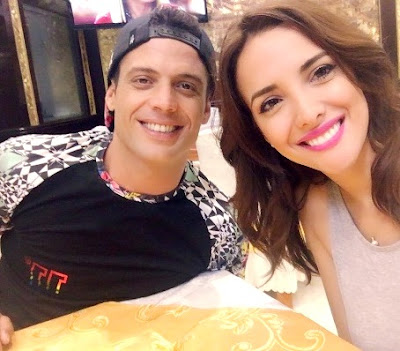 Selfie de Lucas Piró con Rosángela Espinoza