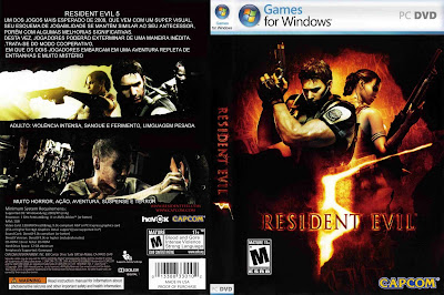 Jogo Resident Evil 5 PC DVD Capa