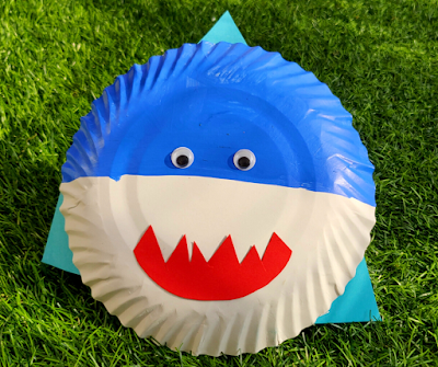 Paper plate crafts for kids. Paper plate Shark.