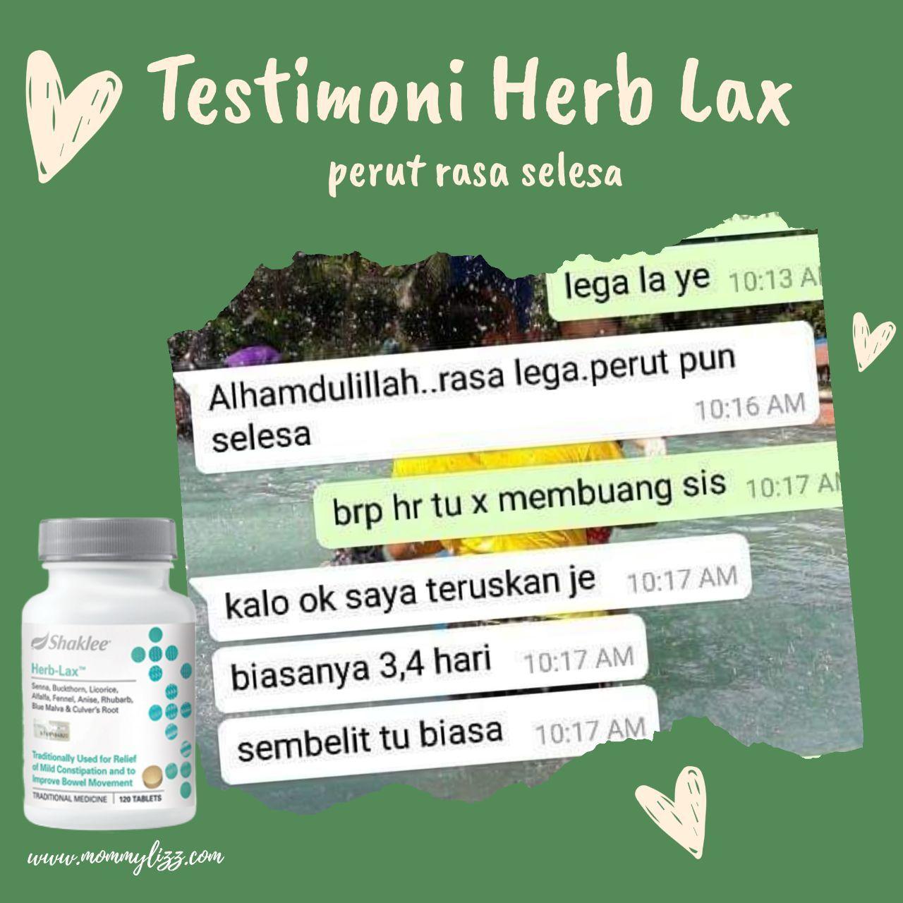 testimoni Herblax Shaklee Membantu Sembelit