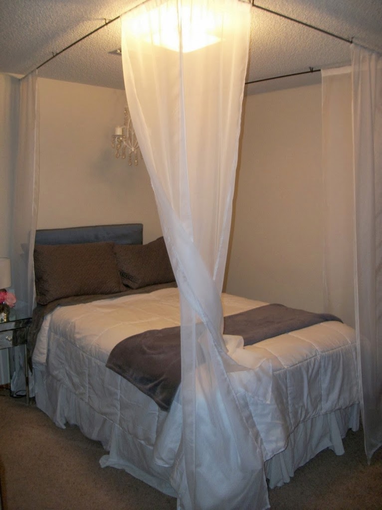 Ideas for DIY Canopy Bed Frame  and Curtains Curtains Design