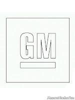 Gambar logo mobil GM untuk diwarnai