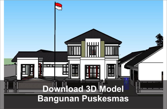 3d desain bangunan puskesmas