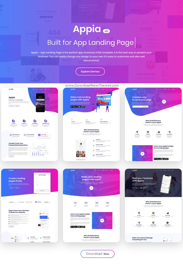 Responsive App Landing Page Template