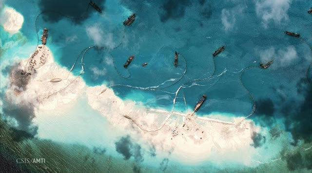 The reclamation activities of China in Panganiban (Mischief) Reef at West Philippine Sea