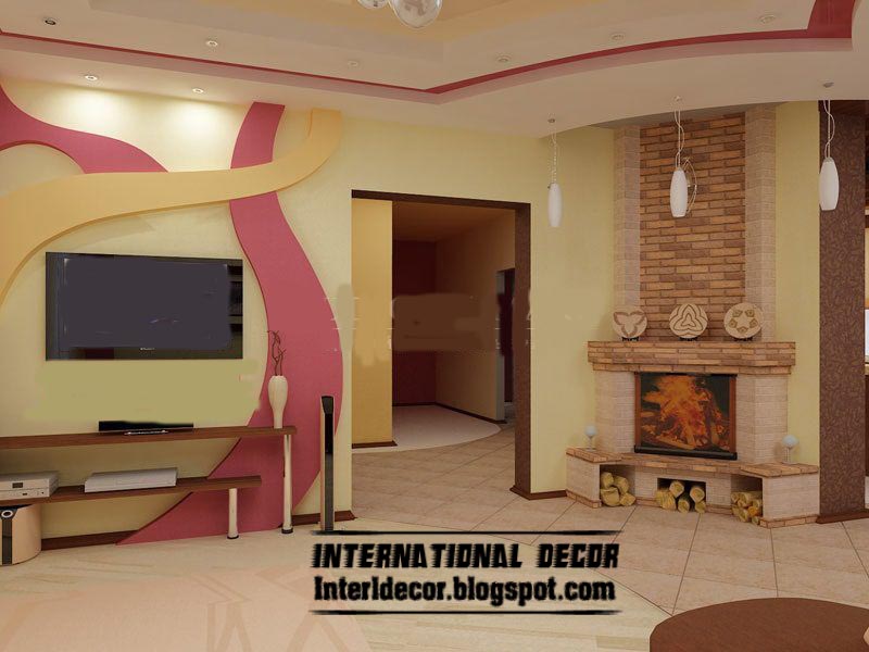 Modern gypsum board wall interior designs and decorative