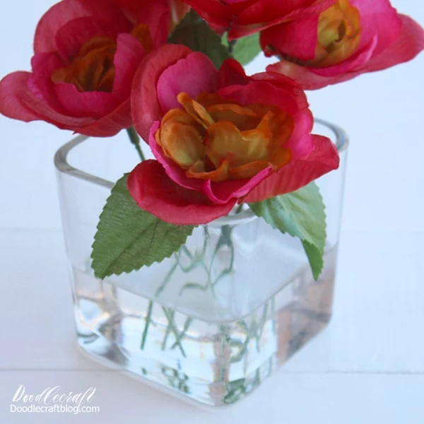 How to make a flower vase centerpiece that looks great year round and doesn't need any maintenance using EasyCast resin and fake flowers.