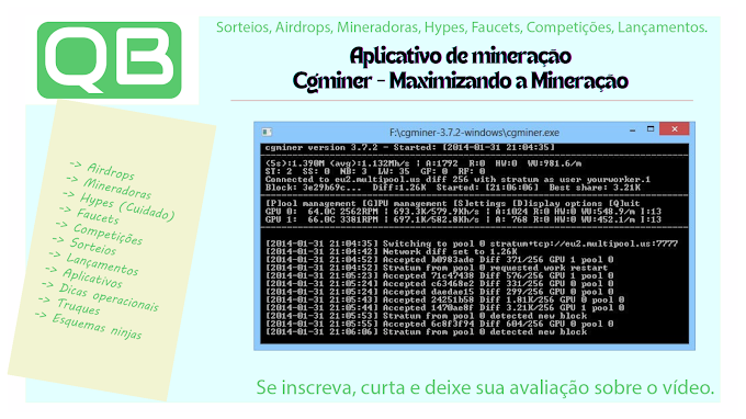 Aplicativo de mineração - Cgminer - Maximizando a Mineração de Criptomoedas