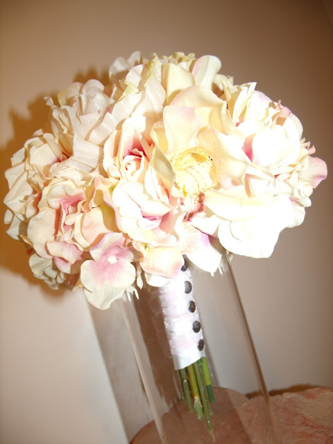 Pink and Ivory Bridal Bouquet wedding pink ivory bouquet GEDC0746