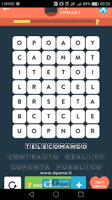 WordBrain 2 soluzioni: Categoria Tv (6X7) Livello 1