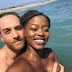 Kenyan socialite Corazon Kwamboka's Italian boyfriend grabs her naked boobs at the beach
