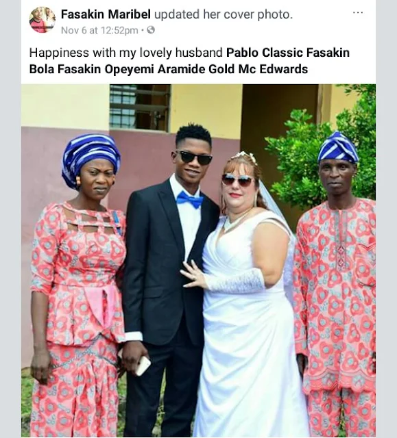 Young Nigerian man and his older British wife enjoy their honeymoon in Ado Ekiti